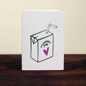 'Elephant Juice' I Love You Card, 2 of 3