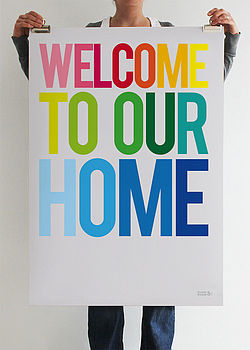 Welcome To Our Home Print, 3 of 4