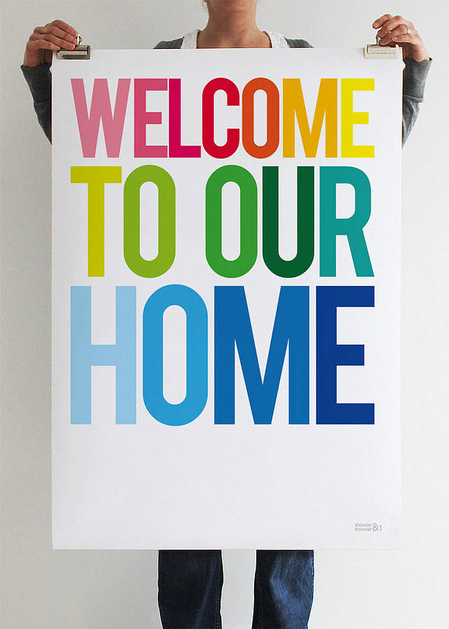 Welcome To Our Home Print, 1 of 4