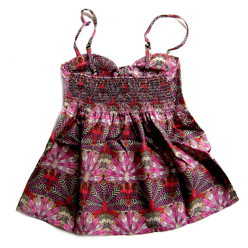 hot pink silk liberty tribal print camisole by ciel ...