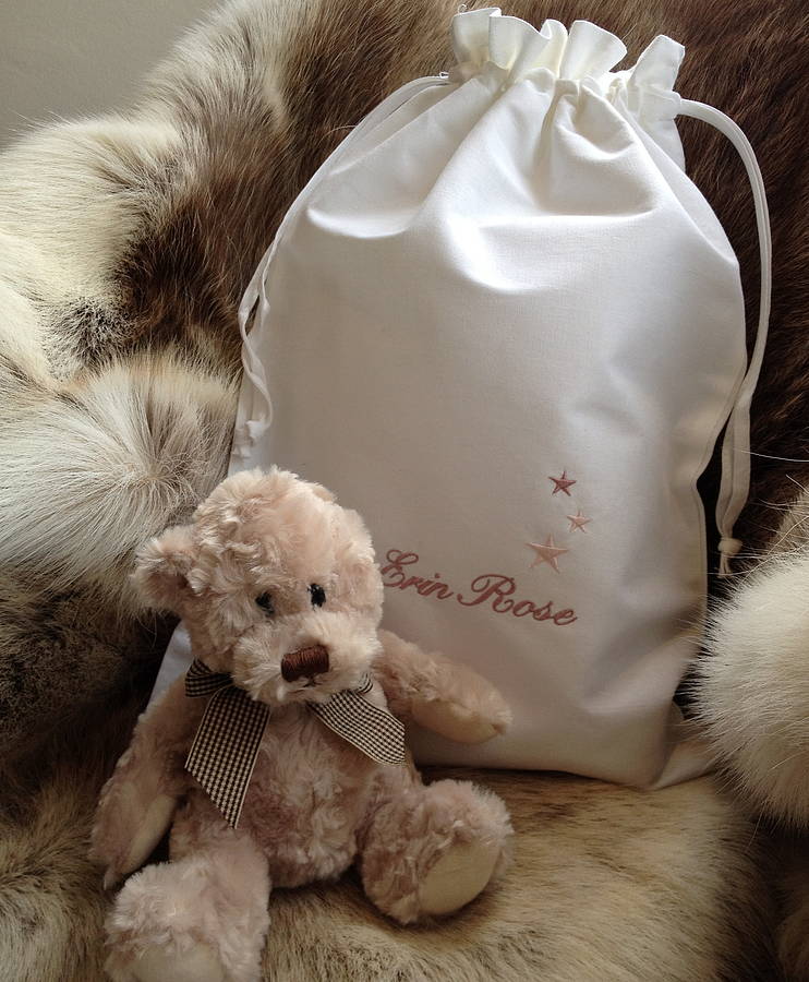 Personalised Baby Bag And Optional Teddy Bear, 1 of 8