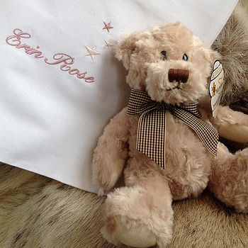 Personalised Baby Bag And Optional Teddy Bear, 6 of 8