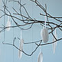 Set Of Five Porcelain Feather Decorations, thumbnail 1 of 7
