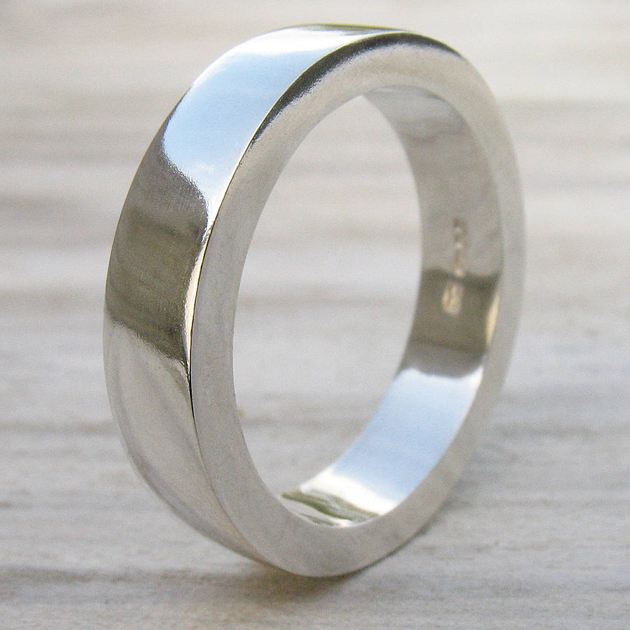 mens chunky silver ring by lilia nash jewellery