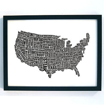 Gastronomy Map Print Set A3, 4 of 11