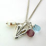 Silver Heart And Gem Necklace, thumbnail 1 of 5