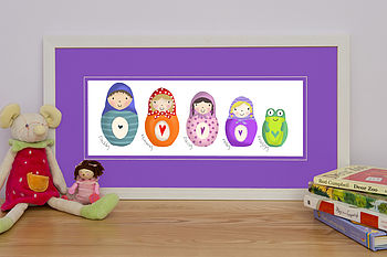 Personalised 'Russian Doll Family' Print, 10 of 12