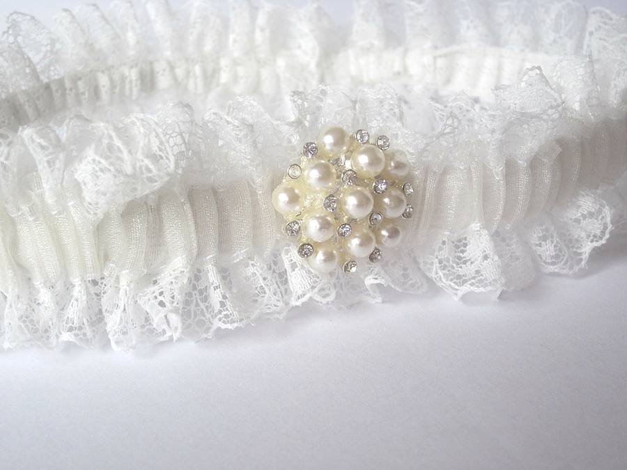 elegance lace garter by mabelicious bridal | notonthehighstreet.com