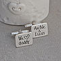 Personalised Silver 'Love Daddy' Cufflinks, thumbnail 3 of 7