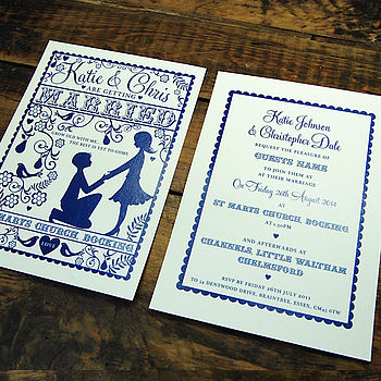 Folk Love Wedding Invitation, 4 of 7