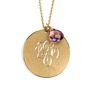 Personalised 18ct Gold Vermeil Large Pendant, 35mm, thumbnail 6 of 12