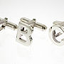 Sterling Silver Alphabet Initial Cufflinks, thumbnail 8 of 12
