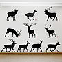 Stag And Deer Vinyl Wall Stickers, thumbnail 3 of 6