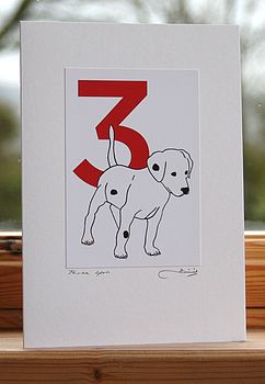 'A Dalmatian Spot for every year' Age Cards, 4 of 12