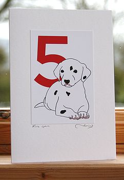 'A Dalmatian Spot for every year' Age Cards, 6 of 12