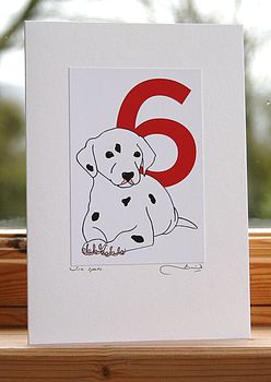 'A Dalmatian Spot for every year' Age Cards, 7 of 12