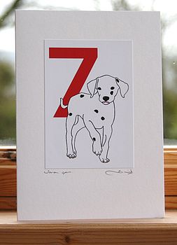 'A Dalmatian Spot for every year' Age Cards, 8 of 12