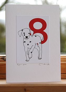 'A Dalmatian Spot for every year' Age Cards, 9 of 12