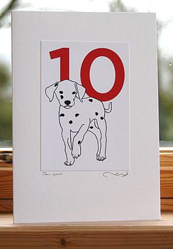 'A Dalmatian Spot for every year' Age Cards, 11 of 12