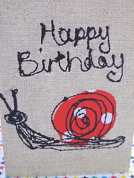 'Happy Birthday' Snail Card, 2 of 3