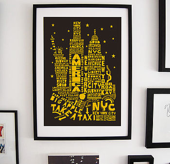New York Skyline Typography Print, 2 of 8