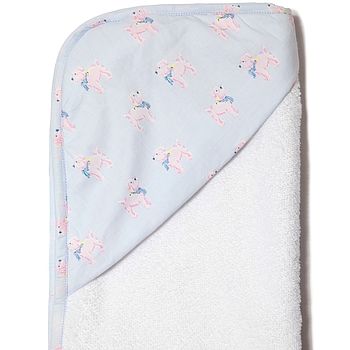 GIrls Fabric Trim Hooded Towel, 2 of 4