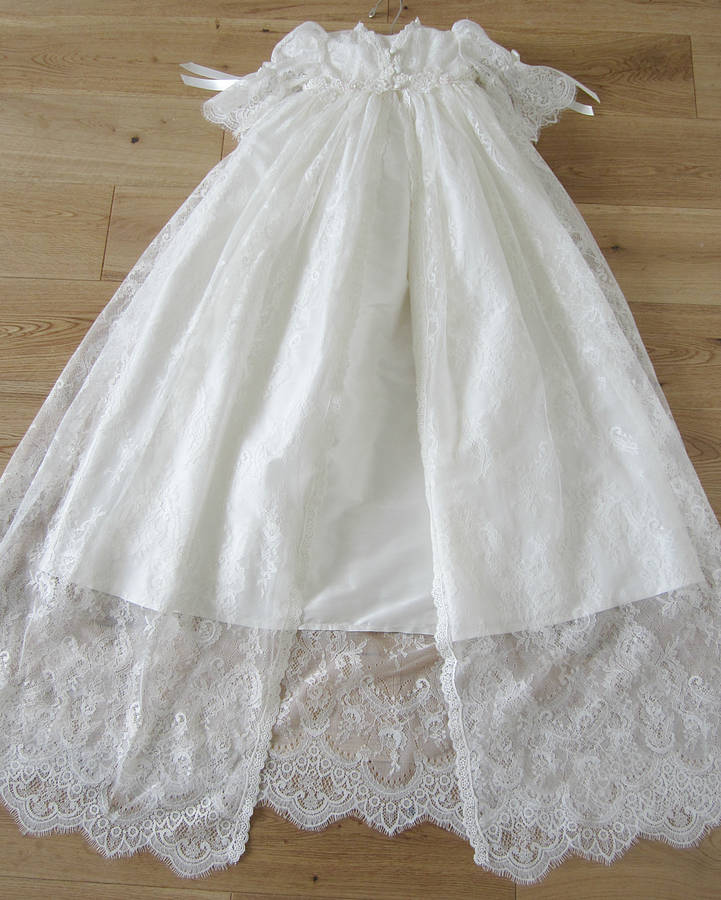 christening gown and bonnet 'amelia' by adore baby | notonthehighstreet.com