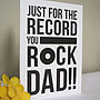 'You Rock Dad' Dad Birthday Card, thumbnail 2 of 2