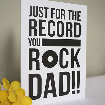 'You Rock Dad' Dad Birthday Card, 2 of 2