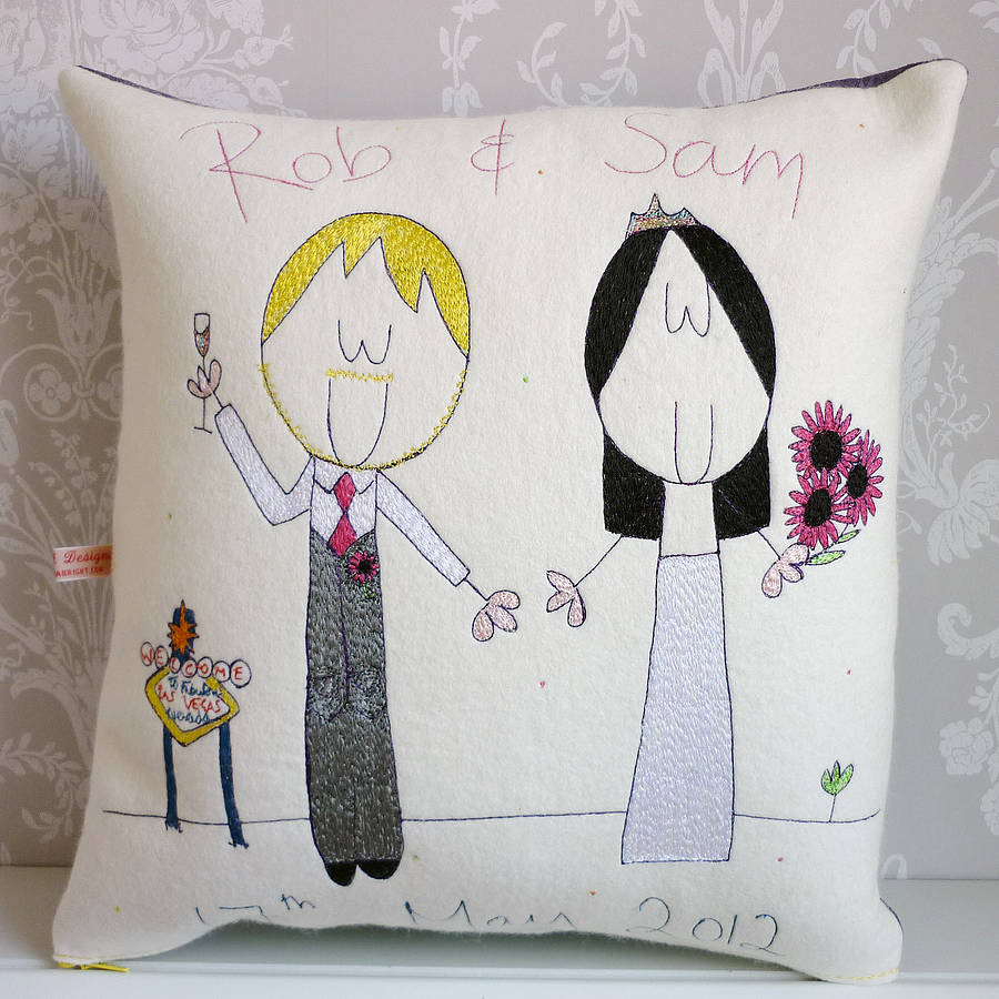 Personalised Wedding Gift Cushion By Seabright Designs ...