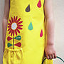 Girl's Yellow Summer Flower Dress, thumbnail 4 of 5