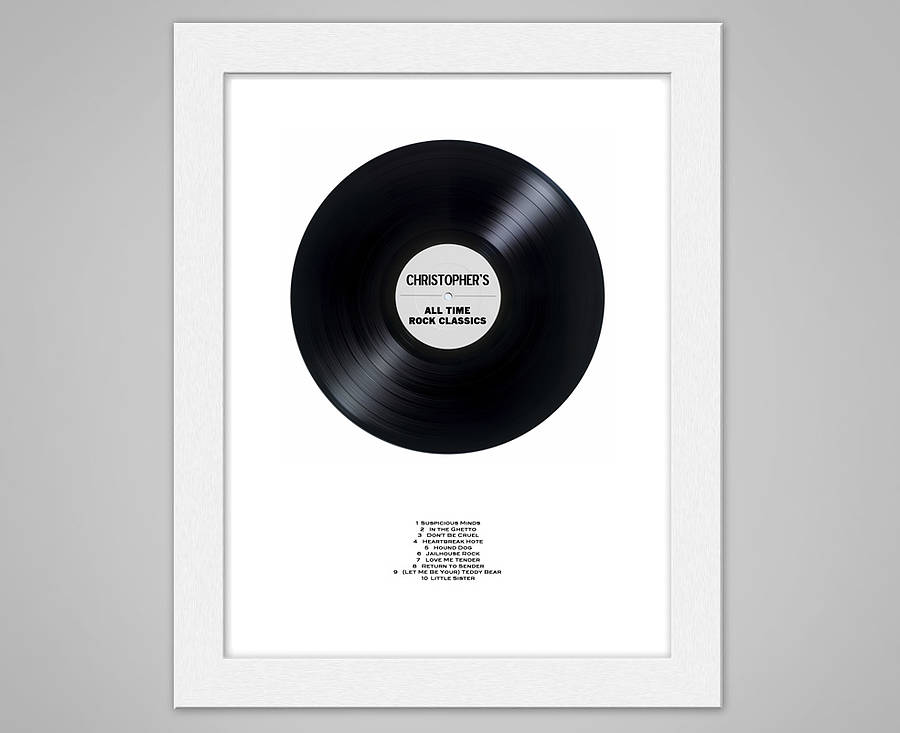 Personalised Vinyl/Lp Retro Poster Or Canvas By I Love Design