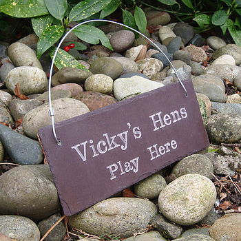 Personalised Slate Chicken Shed Sign, 4 of 8