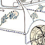 Citroen Two Cv French Car Hand Drawn Illustration Print, thumbnail 5 of 5