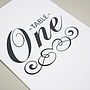 Set Of 10 Wedding Table Number Cards, thumbnail 2 of 3