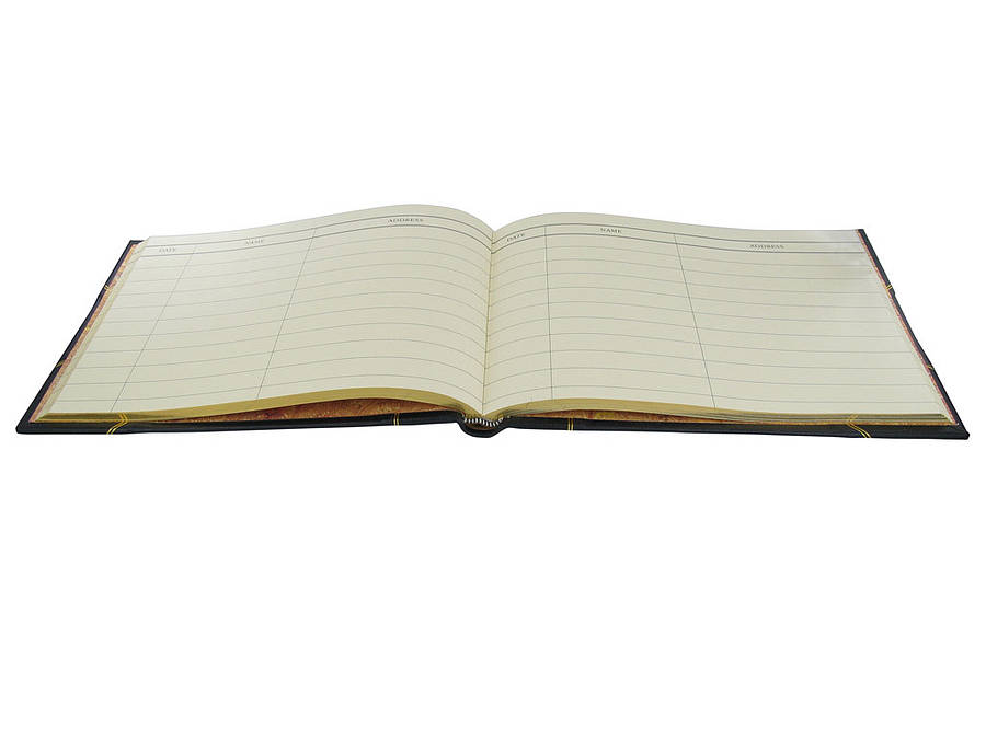 Traditional Personalised Visitors Book By Noble Macmillan