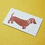 Dachshund Dog Rubber Stamp, thumbnail 2 of 3