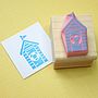 Beach Hut Rubber Stamp, thumbnail 1 of 2