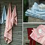 Multistripe Linen Huckaback Bath Towel, thumbnail 3 of 7