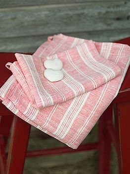 Multistripe Linen Huckaback Bath Towel, 7 of 7