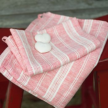 Various Colours Linen Hand Towels Multistripe, 7 of 9