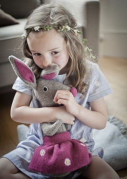 Bunny Rabbit Soft Toy Personalised And Handmade, 3 of 12