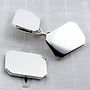 Silver Rectangle Chain Cufflinks, thumbnail 1 of 5