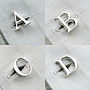 Silver Initial Cufflinks, thumbnail 2 of 10