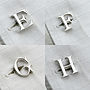 Silver Initial Cufflinks, thumbnail 3 of 10