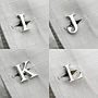 Silver Initial Cufflinks, thumbnail 4 of 10