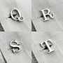 Silver Initial Cufflinks, thumbnail 6 of 10