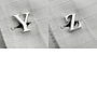 Silver Initial Cufflinks, thumbnail 8 of 10