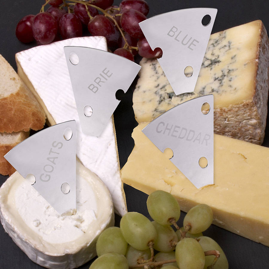 set of four cheese markers by whisk hampers