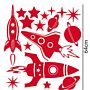 Space Rockets Wall Sticker Set, thumbnail 3 of 5